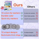 Insnug Color Your Own Mandala Window Cling, Arts and Crafts for Kids Ages 8-12, Crafts for Teens Adult Elderly, Teen Girl Gifts Trendy Stuff, Mandala Insnug