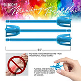Epoxy Resin Mixer Silicone Paddles - 3 Reusable Pixiss Multipurpose Bidirectional Paint Stirrer for Drill Epoxy & Paint Mixer Drill Attachment - Pixiss