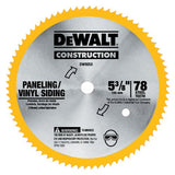 DEWALT Circular Saw Blade, 5 3/8 Inch, 80 Tooth, Vinyl Cutting (DW9053) DEWALT
