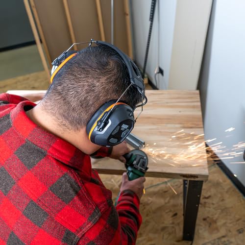 Klein Tools AESEM1 Hearing Protection Safety Earmuffs with Bluetooth Technology, NRR 20dB, 70-Hour Runtime Klein Tools