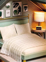 Kisoy Romantic and Cute Dollhouse Miniature DIY House Kit Creative Room Perfect DIY Gift for Friends, Lovers and Families (Peaceful Time) Kisoy