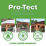 Backyard Discovery Barrington 14 ft. x 10 ft. Hip Roof Cedar Wooden Gazebo Pavilion, Shade, Rain, Hard Top Steel Metal Roof, All Weather Protected, Backyard Discovery