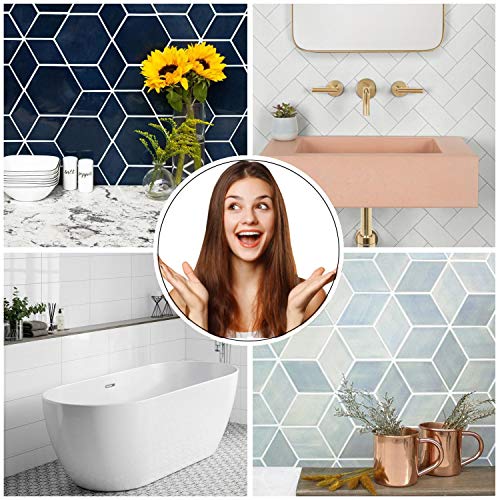 ForFine Grout Pen Restore Tile Grout Line Marker Pens 3 Pack for Kitchen, Bathroom, Parlor, Bedroom, Shower, Balcony Wall and Floor (White) ForFine