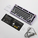 EPOMAKER x LEOBOG Hi75 Aluminum Alloy Wired Gaming Keyboard Barebones Kit, 75% Gasket-Mounted RGB Creamy Keyboard, Hot-swap Custom Mechanical EPOMAKER
