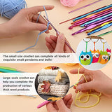 Pnytty Crochet Kit for Beginners, 107 Pcs Complete Beginners Crochet Kit Knitting Kit for Adults Including Yarn, Crochet Hooks, Plastic Large Eye Pnytty
