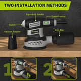 NARBELL Orbital Sander 3.0AMP(360W),14000RPM Random Orbit Sander Tool with 6 Variable Speeds, 5" Electric Palm Sander Kit with Dust Bag,15pcs Narbell