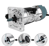 110V Router Tool, 800W Wood Trim Router, 30000RPM Electric Hand Trimmer, Palm Router with 15x 1/4” Router Bits & 2x Trim Guides for Woodworking Mefape