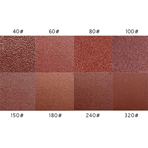 Coceca 80pcs Orbit Sander Sandpaper 5 Inch 8 Hole Orbital Sanding Discs Assorted 40 60 80 100 150 180 240 320 Grits for Power Random Orbit Sanders Coceca