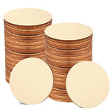 60 Pieces 5 Inch Unfinished Wooden Circles Blank Natural Round Wood Slices Wooden Cutout Tiles for DIY Crafts Home Decoration Painting Staining Coopay