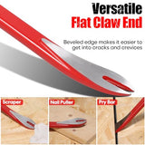 SHALL 3-Piece Nail Puller Tool Set, 12’’, 10’’, 8’’ - Heavy Duty & Mini Cats Paw Pry Bar, Utility Claw Bar, Wonder Bar, High Carbon Steel Crowbar SHALL