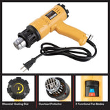 Heat Gun - Dual Temperature Heating Gun with 122-1112°F Range, Overload Protector, and 4 Nozzles for Crafts, Shrink Tube or Paint Removal by Stalwart Stalwart