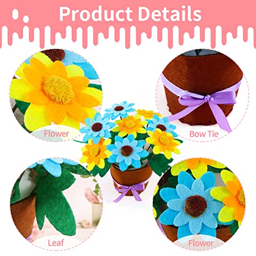 4 pcs Kids Arts and Crafts Sewing Potted Flower kit Ages 1-3, Toddler Arts and Crafts for Kids Preschool Educational Toys Sewing Kit for Kids 1 2 3 4 - WoodArtSupply