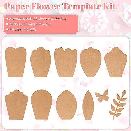 Harloon 60 Pcs Large Paper Flower Template Kit DIY Paper Flowers