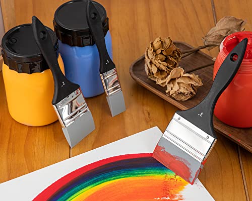 Falling in Art Silicone Paint Brush Set, Lined Edged Flexible Color Shapers, Flat Shaped Painting Tool for Water Based Acrylic Paints, Gouache, Oil, Falling in Art