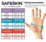 SAFESKIN Nitrile Disposable Gloves Pack of 50, Light Duty, Large Size, Powder Free - Food Handling, First Aid, Hair Coloring SAFESKIN