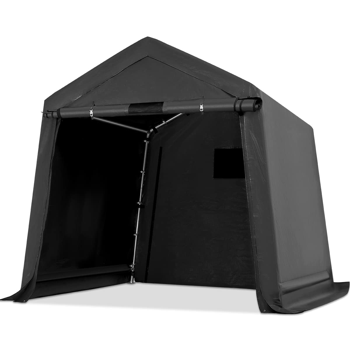 ADVANCE OUTDOOR 10X20 ft Carport Heavy Duty Outdoor Patio Anti-Snow Portable Canopy Storage Shelter Shed with 2 Rolled up Zipper Doors & Vents for
