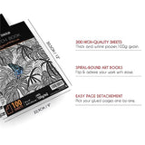ZENACOLOR - Professional 200 Sheets Sketch Book 9"x12" with Spiral Bound and Hardback Cover - Pack of 2 - White Acid-Free Drawing Paper (100 g) Zenacolor