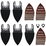 XXGO 155 Pcs Finger Oscillating Multi Tool Sanding Pads Accessories Kits Include 150 Pcs Multitool Finger Sanding Paper and 5 Pcs Multi Tool Finger XXGO