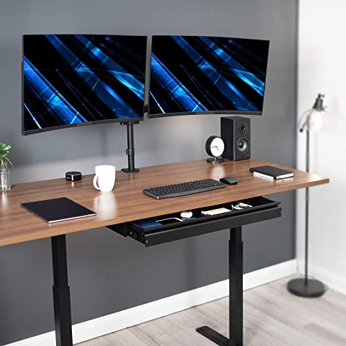 VIVO Extra Large 33 inch Under Desk Sliding Pull-out Drawer or Keyboard Tray for Office Desk, Oversized Storage for Sit Stand Workstation, Slim - WoodArtSupply