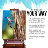 U.S. Art Supply Coronado Walnut Easel, Large Adjustable Wooden French Style Field and Studio Sketchbox Tripod Easel with Drawer, Artist Wood Palette, US Art Supply