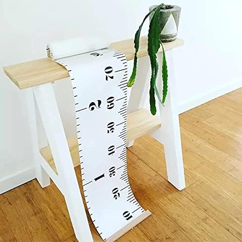 MinoMia Kids Growth Chart, Wood Frame Fabric Canvas Height Measurement Ruler from Baby to Adult for Child's Room Decoration 7.9 x 79in (7.9 x 79in, MinoMia