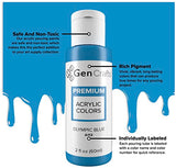 GenCrafts Acrylic Pouring Paint 24 Colors Pre-Mixed High Flow - Ready to Pour - 2 oz. Bottles - Vibrant Paints for Multi-Surface (Classic 24 x 60ml GenCrafts