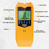 5 in 1 Stud Finder Sensor, SH402 Stud Finder Wall Scanner Detector Portable Electronic Detector with LED Display and Audio Alarm Handheld Stud HOTBEST