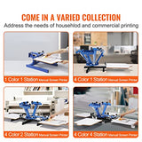 VEVOR Screen Printer 1 Color 1 Station Silk Screen Printing Kit 55x45cm T-Shirt Screen Printing Machine Screenprint Press (1 Color 1 Station) VEVOR