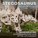 UGEARS Stegosaurus Dinosaur Wooden Model Kits - 3D Dinosaur Puzzle for Adults - Wooden Dinosaur Kit with Lifelike Mechanics - Model Kits for Adults UGEARS
