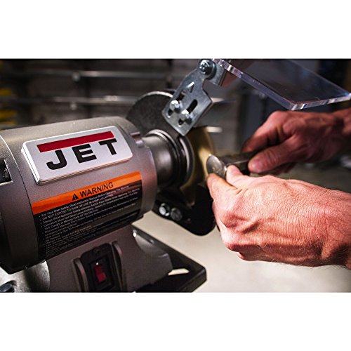 JET 6-Inch Bench Grinder with Wire Wheel, 1/2 HP, 3450 RPM, 115V (JBG-6W) - WoodArtSupply