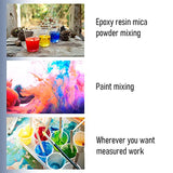 CANOPUS Paint Mixing Cups, Pack of 12 Cups with 3 Lids, 44-fl oz, Solvent Resistant, Reusable Clear Plastic Cups for Paint, Epoxy, Resin, Oil, CANOPUS