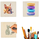 20 Pcs Unfinished Wood Pieces, 5 x 5 Inch Blank Natural Slices Wood Square for DIY Crafts Painting, Scrabble Tiles, Coasters, Decoration MYYZMY