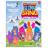Horizon Group USA Bluey SLIMYGLOOP Slimy Sand Mold & Play Creations, 8-Piece Playset, 3 Scented Colors, Sensory Activity for Kids Ages 3, 4, 5, 6, 7, Horizon Group USA