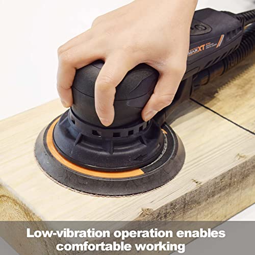 MAXXT Electric 5mm Random Orbital Sander Brushless 350W 3A Multi-function Variable Speed Electric Corded Orbital Sanders Machine with 10 Sanding MAXXT
