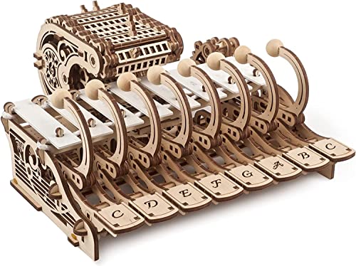 UGEARS Mechanical Celesta 3D Puzzles - Musical Instruments 3D Wooden Puzzles for Adults and Kids - 3D Wooden Puzzle Musical Model Kits with Piano, UGEARS