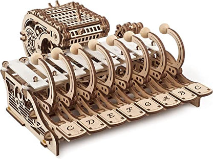 UGEARS Mechanical Celesta 3D Puzzles - Musical Instruments 3D Wooden Puzzles for Adults and Kids - 3D Wooden Puzzle Musical Model Kits with Piano, - WoodArtSupply