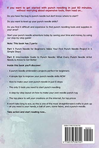 Punch Needle: Beginner + Intermediate Guide to Punch Needle Embroidery: Punch Needling Compendium for Beginner and Intermediate Embroidery Artists WoodArtSupply