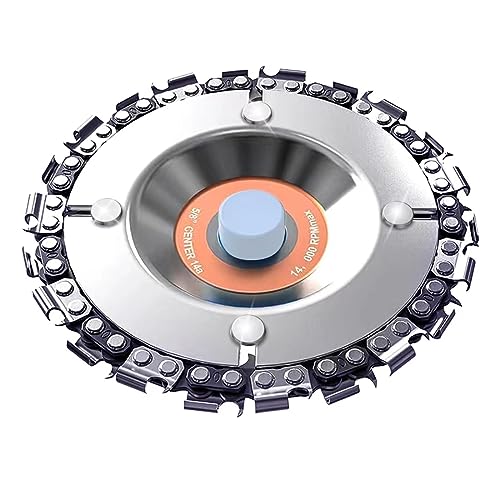 Chainsaw disc/Stump Remover/Stump Grinder/Wood Carving Disc for 4'' or 4"-1/2" Angle Grinder, 5/8" Arbor,Chromium Plating Reinforcement,Shaping and SchuhRia