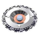 Chainsaw disc/Stump Remover/Stump Grinder/Wood Carving Disc for 4'' or 4"-1/2" Angle Grinder, 5/8" Arbor,Chromium Plating Reinforcement,Shaping and SchuhRia