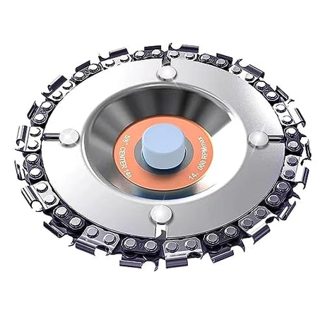 Chainsaw disc/Stump Remover/Stump Grinder/Wood Carving Disc for 4'' or 4"-1/2" Angle Grinder, 5/8" Arbor,Chromium Plating Reinforcement,Shaping and SchuhRia