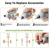 Rotary Tool Kit, 200W 1.8 AMP Huepar Tools with Flex Shaft 239pcs Accessories include MultiPro Keyless Chuck, 6 Variable Speed 10000-40000RPM Huepar Tools