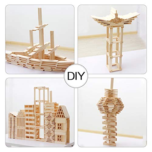 150 Pieces Natural Bamboo Sticks for Crafts- Extra Long 15.7 Inch Wooden Crafts Sticks Stakes for Crafting Arts Projects Aulock