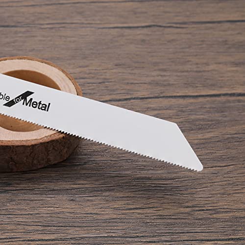 10PCS S922EF Reciprocating Saw Blades Metal 18TPI 150mm BIM Sabre Saw Blades for Cutting Metal 1.4mm Tooth Pitch Power Tool Accessories Micro Traders