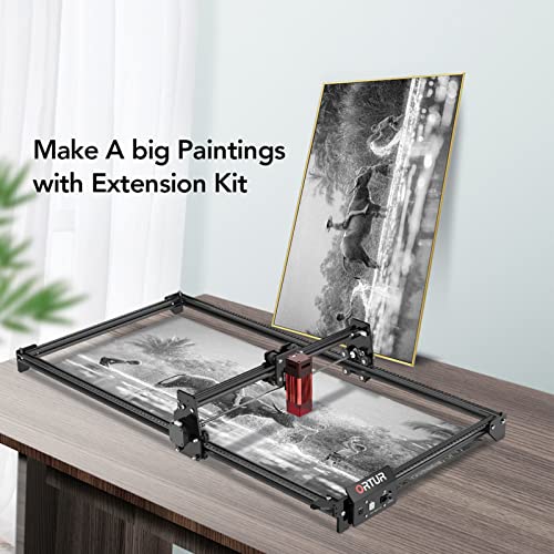 ORTUR Laser Engraver Area Expansion Kit, Extension Kit for ORTUR Laser Master 2 S2 Laser Engraver, Engraving Area is Expanded to 390 * 800mm(15.35 x - WoodArtSupply