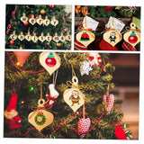 VOSAREA 40pcs Light Bulb Shaped Wood Chips Unfinished Wood Light Bulbs Christmas Light Bulb Cutouts Wooden Shape Holiday Christmas Wood Cutouts VOSAREA