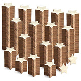 Coopay 600 Pieces Unfinished Wooden Star Blank Natural Wood Slices Wooden Cutout Tiles for DIY Crafts, Painting, Wedding, and Home Decoration, 1 Inch Coopay