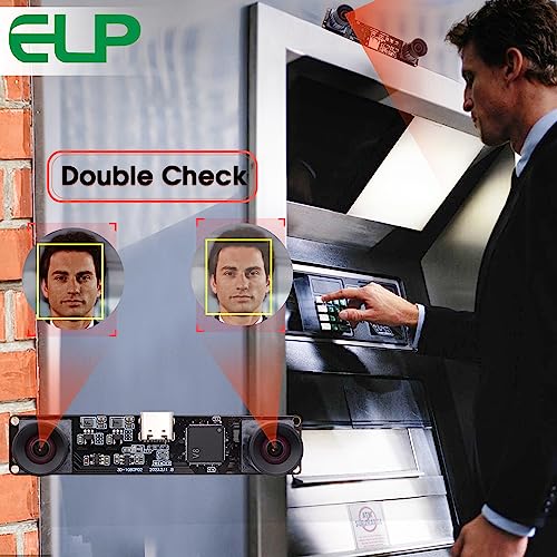 ELP 4MP Dual Lens USB Camera Synchronization PC Camera High Speed 1080P 60fps Lightburn Camera Binocular Webcam Board Mini UVC USB2.0 Laser Engraver ELP