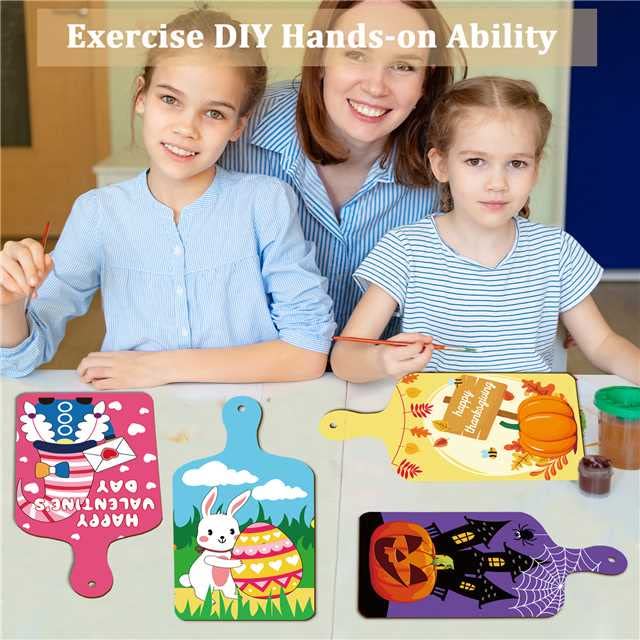 Mini Wooden Cutting Board Small Charcuterie Boards for Craft with Handle Unfinished DIY Cooking Board for Kitchen Decor Vegetable Fruit Supply(11.8 x gisgfim