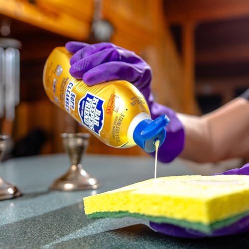 Bar Keepers Friend Soft Cleanser (26 oz) MORE Spray + Foam (25.4 oz) Multipurpose Cleaner Bundle, Stain & Rust Remover for Multi Surface Bathroom, Bar Keepers Friend