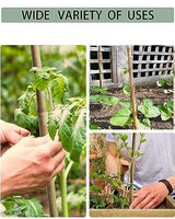 Moromyse 25 Pcs 4 Ft Bamboo Garden Stakes with 100 Ties Natural Bamboo Plant Stakes for Tomatoes Cucumber Grapes Pole Beans Trees Potted Dahlia Moromyse